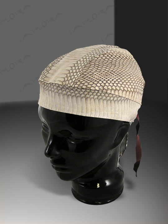 Snakeskins Natural Cobra Snakeskin Biker Head Wrap