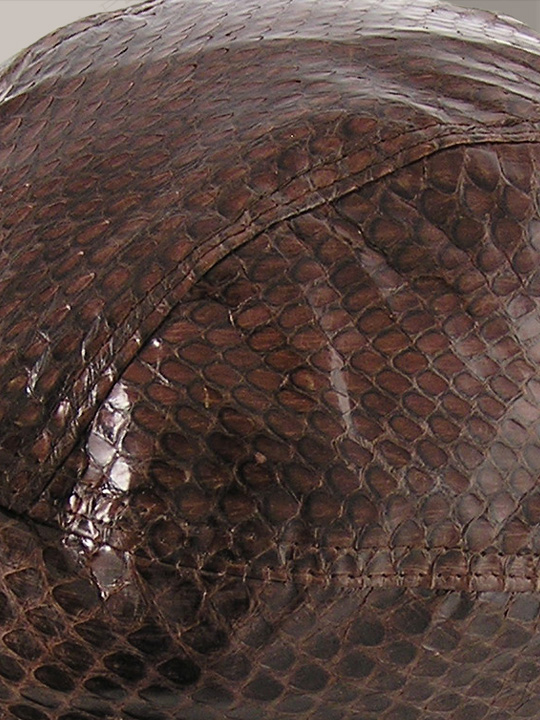 Dark Brown Cobra Snakeskin Doorag Head Wrap