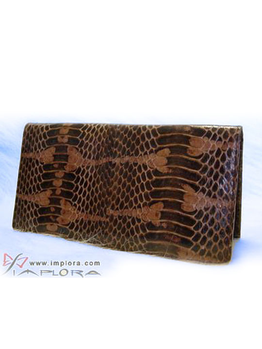 Leather Implora Brown Mangrove Checkbook Wallet Belly