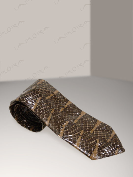 Snakeskins Implora Brown Mangrove Snake Skin Tie