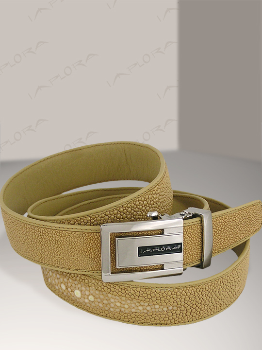 On Sale: Implora Tan Stingray Leather Belt