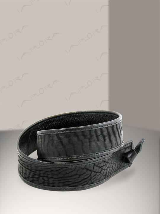 Shark Leathers Implora Black Shark Skin Hatband 1inW