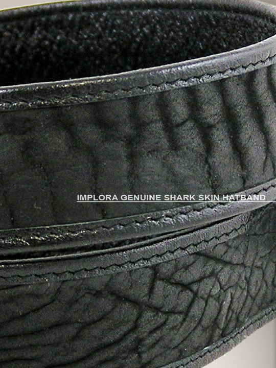 Implora Black Shark Skin Hatband 1inW