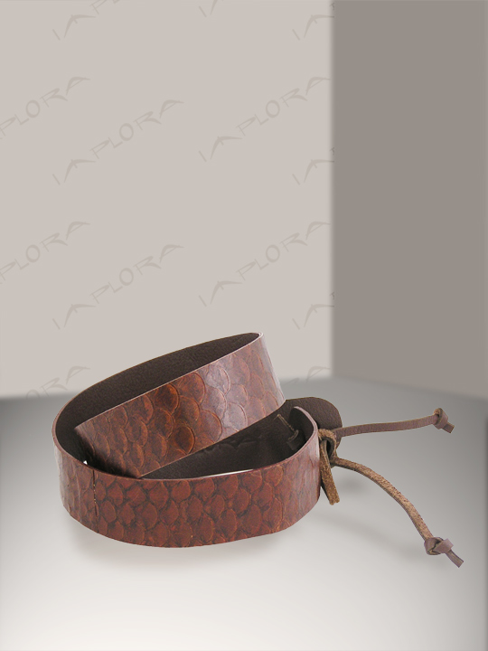 Fish Skins Implora Brown Nile Tilapia Fish Skin Hatband 1W