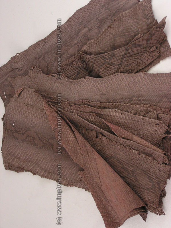 Snakeskins Brown Python Snake Skin Soft Scraps