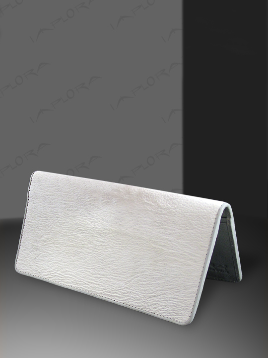 Leather Implora White Shark Checkbook Cover