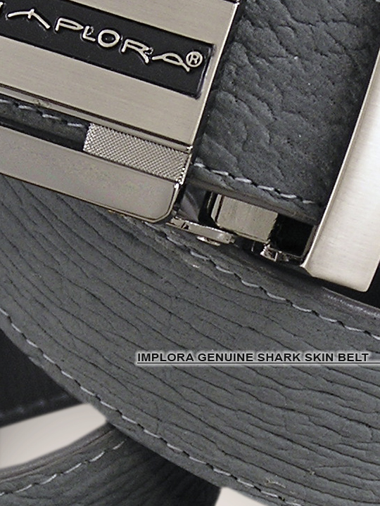 Implora Gray Shark Skin Belt