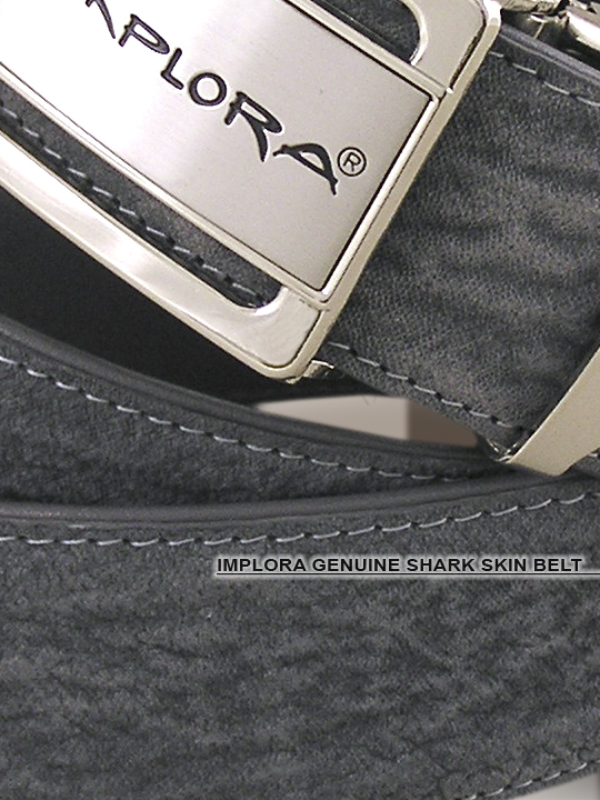 Implora Gray Shark Skin Belt 1.5W