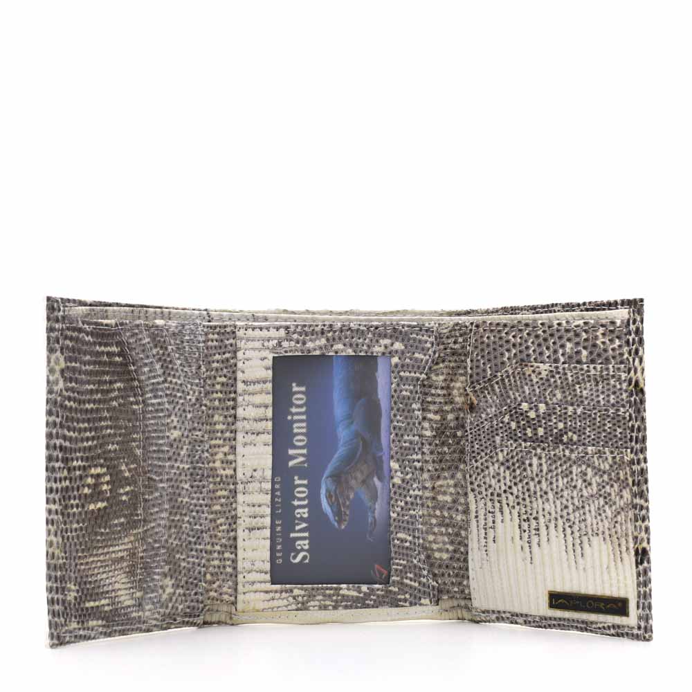 Implora Natural Lizard Trifold Wallet w/ID, Belly