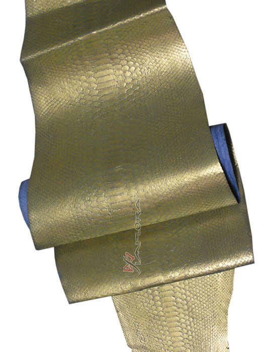 Snakeskins Solid Green Leaf Python Snakeskin Belly