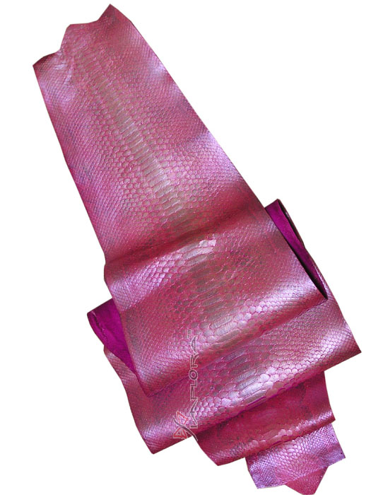Snakeskins Pink Pearl-Finished Python Snakeskin Belly