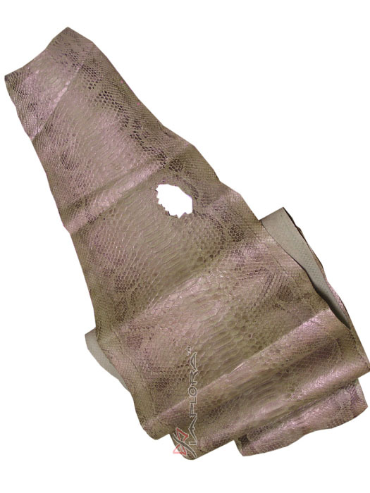 Snakeskins Light Brown Metallic Python Snakeskin Belly