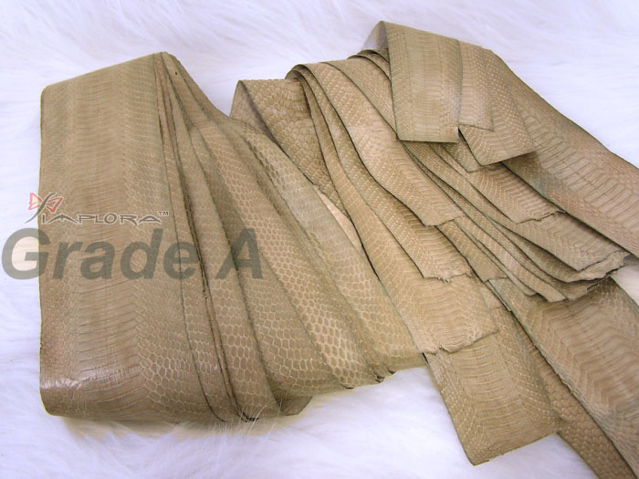 Snakeskins Implora Mixed Tan Cobra Snake Skin Hide Belly