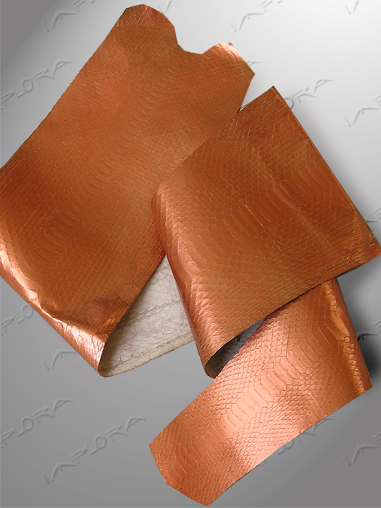 Snakeskins Solid Bronze Metallic Puff-Faced Snakeskin Belly