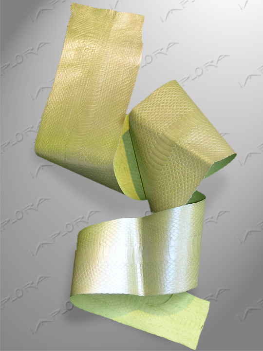 Snakeskins Solid Green Metallic Puff-Faced Snakeskin Belly