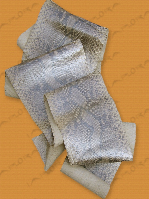 Snakeskins Implora Silver Metallic Python Snakeskin