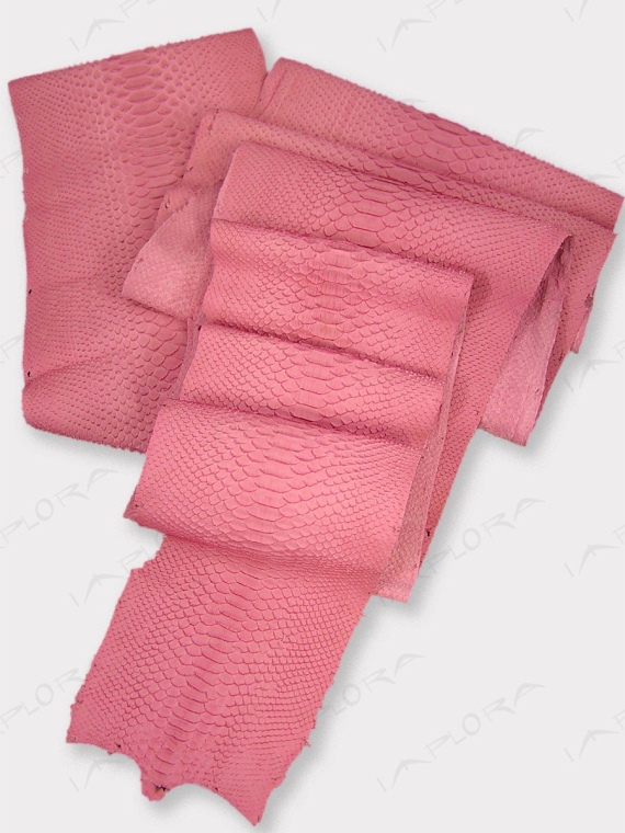 Snakeskins Implora Solid Pink Python Snakeskin Belly