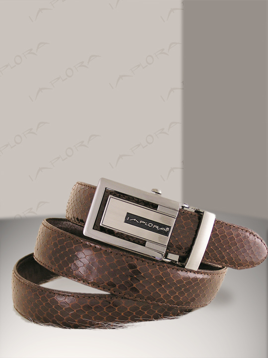 Snakeskins Implora Brown Cobra Snake Skin Belt XXL