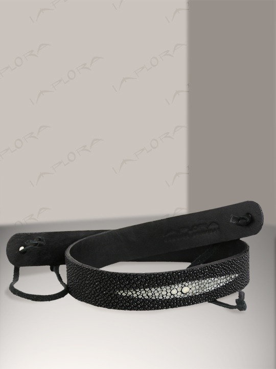Free Shipping on Implora Black Stingray Skin Hatband 1W Deluxe
